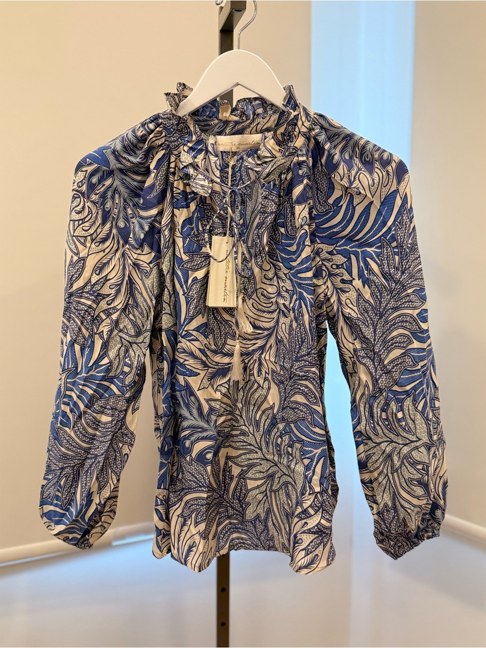 Natalie Martin Silk Blouse W/Tassels